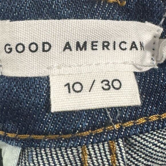 NWT Good American Pintuck High Waist Wide Leg Trouser Jeans NWT 10/30 Indigo - Picture 6 of 8